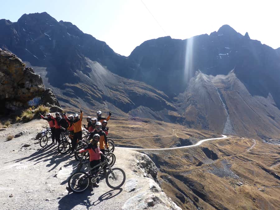 From La Paz: The World's Most Dangerous Road Biking Tour - From La Paz to the high pass at 4,700 meters