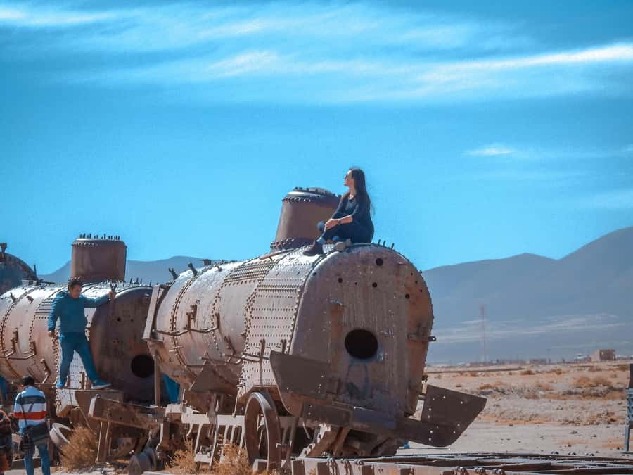 From La Paz: Uyuni Salt Flat Tour & Overnight Roundtrip Bus - The Train Graveyard: an atmospheric first stop