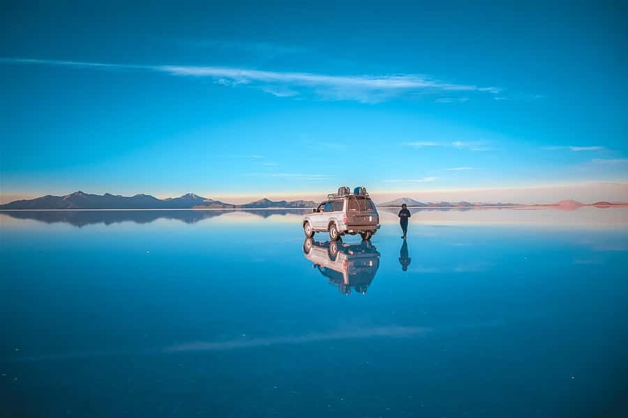 From Uyuni: Full-Day Guided Trip to Salar de Uyuni - Sunset with a glass of wine