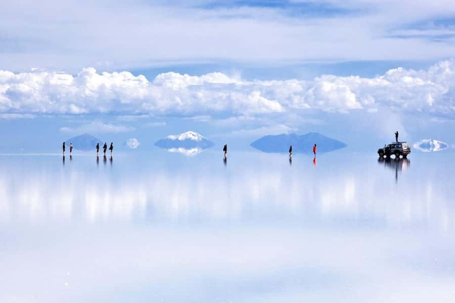 Uyuni: 2-day tour to the salt flat and altiplanic lagoons - Day one: locomotives, salt craft, and the white plain