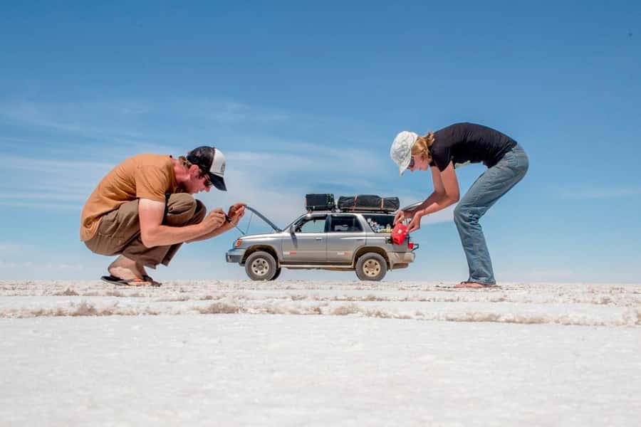Uyuni: Classic Uyuni Salt Flats Tour + Hotel Pickup - The train cemetery gives the day an unusual opening