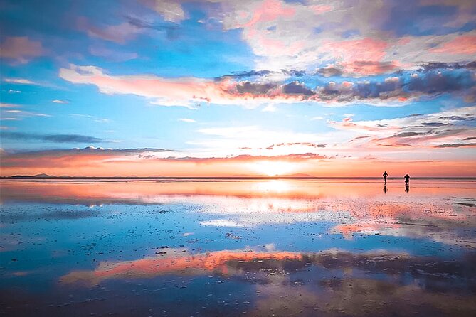 Cloud reflected on the flooded salt crust at Salar de Uyuni