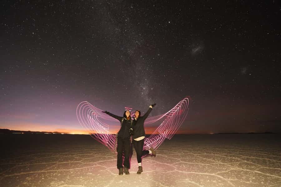 Uyuni: Starlight and Sunrise Salt Flats Tour - Finding the water that turns salt into a mirror